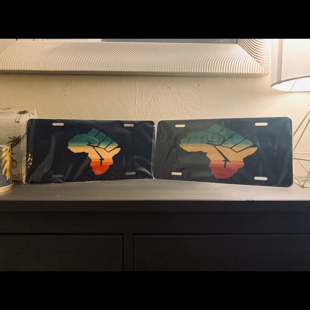 African Fist Vehicle Tags